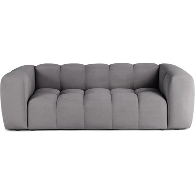 Bonami Сив кадифен диван 225 cm Cube - Bonami Selection (CUBE3SEATERANTHRACITE)