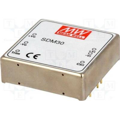 MEAN WELL SDM30-12S5 Měnič: DC/DC; 25W; Uvst: 9,2÷18VDC; Uvýst: 5VDC; Ivýst: 5A; THT; SDM30