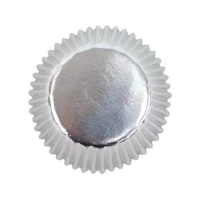 PME Foliový mini košíčky na cupcake stříbný 45ks Ø3cm