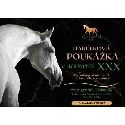 Darčeková poukážka Vzor darčekovej objednávky: Horse Eye, Hodnota darčekovej poukážky: 100€
