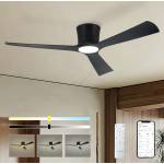 ZEVENTI - LED таванен вентилатор AUREX LED/24W/230V Wi-Fi Tuya черен + дистанционно управление (ZV0079)