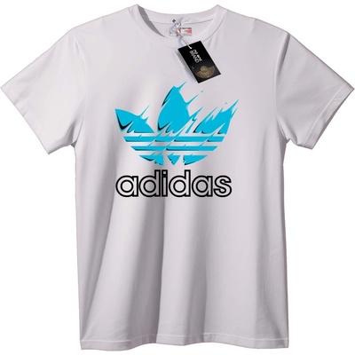 NOONEBRAND Тениска Adidas Пламтящо Лого - 2XL, White
