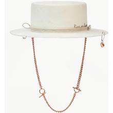 Ruslan Baginskiy Chain Strap Straw Boater Hat