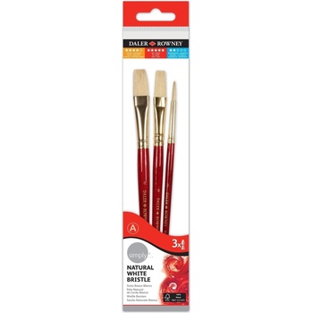 Image 1 of Daler-Rowney Simply Oil Brush Natural Bright and Flat Комплект четки 3 бр (216940301)