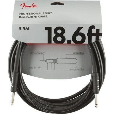 Fender Professional Series Black 5,5 m Rovný - Rovný Nástrojový kábel (Ako nové)