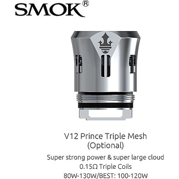 Smoktech V12 Prince Triple MESH žeraviaca hlava 0,15ohm