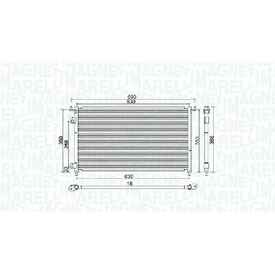 Kondenzátor klimatizace MAGNETI MARELLI 350203970000