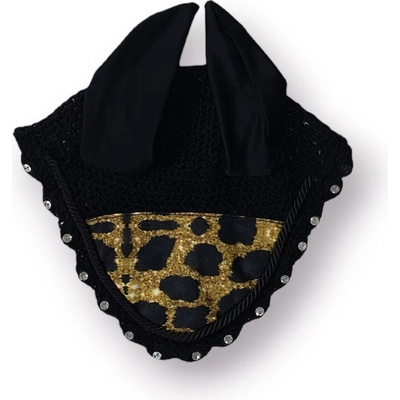 TEQ Gold Leopard čabraka háčkovaná elastická krystalky