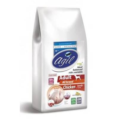 Puffins, s.r.o. Agil Adult All Breed Low Grain Chicken&Lamb&Tuna 10kg