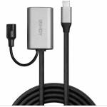 Lindy Кабел удължител Lindy, от USB-C(м) към USB-C(ж), 5m, черен (43271)