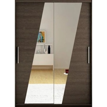 Kapol Miami VIII 120 cm s dvojitým zrcadlem a posuvnými dveřmi Čokoládová
