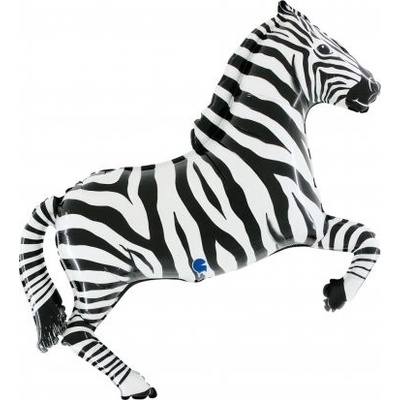GRABO fóliový balónek Zebra černá 34" 86cm nafukovací
