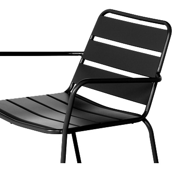 Carmen Метален градински стол saki - черен (3535115)