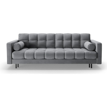 Cosmopolitan Design Светлосив кадифен разтегателен диван с място за съхранение 222 cm Bali - Cosmopolitan Design (COS_3SF_51_F1_BALI7)