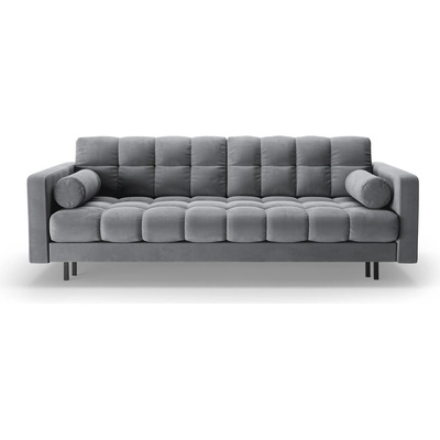 Cosmopolitan Design Светлосив кадифен разтегателен диван с място за съхранение 222 cm Bali - Cosmopolitan Design (COS_3SF_51_F1_BALI7)