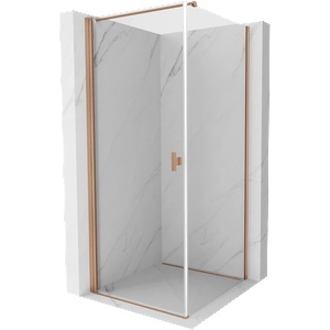 Mexen Mist-B въртяща се душ кабина 70 x 70 см, прозрачна, четкана мед - 8A2T-070-070-65-00 (8A2T-070-070-65-00)
