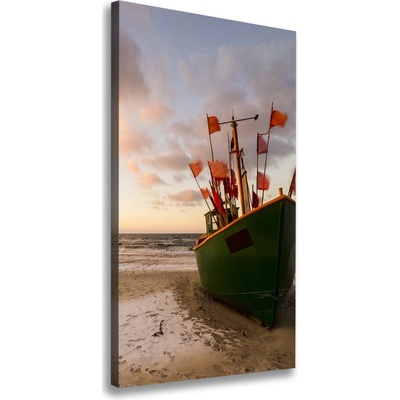 Vertikálny foto obraz na plátne Rybárska loď 50x100 cm