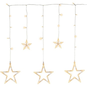 NEXOS Vianočná reťaz hviezdy 0,6 m 61 LED tepleá biela