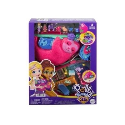 Mattel Polly Pocket Family of Sloths 2 in 1 chest