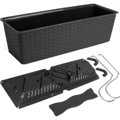 Prosperplast RATOLLA PW Truhlík závěsný 38,6x15,4x14,2 cm ratan antracit