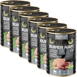 RAFI Super Rafi Cat Sterilised P&F Guinea fowl and Duck hearts 6 x 400 g