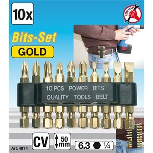 BGS technic Комплект битове 1/4 с покритие, 10бр. ; bgs technic, 4814