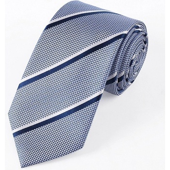 Hedvábná kravata modrá s pruhem