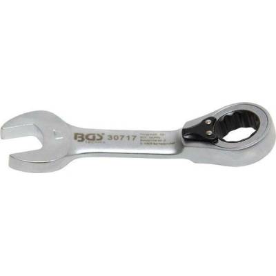 BGS technic Očkoplochý klíč 17 mm s ráčnou, extra krátký BGS 30717