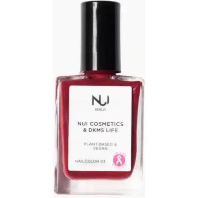 Nui cosmetics přírodní lak na nehty 03 Dark red violet 14 ml