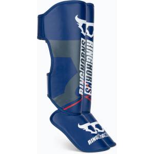 Venum Протектори за пищяли и стъпала Venum Ringhorns Charger Shin navy blue/red