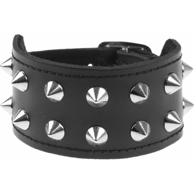 Black & metal кожа на гривната Конуси 2 - bwz-043