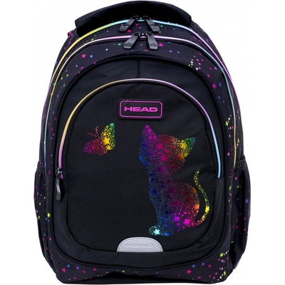 HEAD Ученическа раница, Head, Златен ефект коте, AB330, 39 x 28 x 15 см