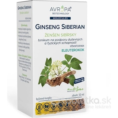 AVROPA Ginseng Siberian bylinné kvapky 50 ml
