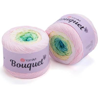 Yarn Art Bouquet 706 meruňková žlutá zelená modrá