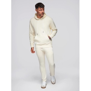 Ombre Clothing Мъжки спортен костюм суитшърт + панталони regular fit - крем V11 Z120 Ombre Clothing Ombre Clothing | Byal Bezhov | МЪЖЕ | M