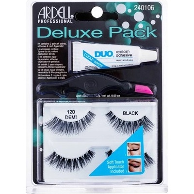 Ardell Natural Demi 120 Black 2 páry + lepidlo na řasy Duo 2,5 g + aplikátor
