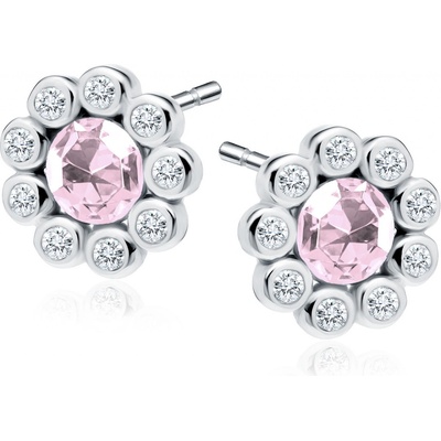 Lunica KVÍTEK stříbrné náušnic 0096