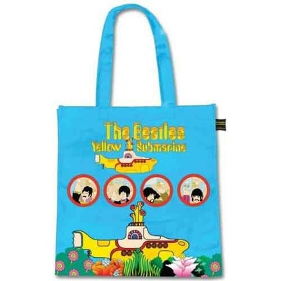 RukaHore Taška The Beatles Eco Shopper: Yellow Submarine Blue Back Print Modrá