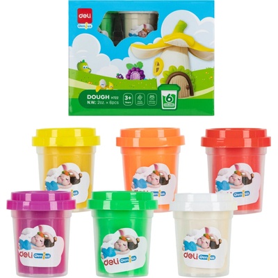 DELI GROUP Plastelína měkká kelímek s vůní 6 x 56g