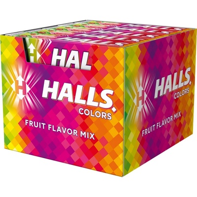 Halls Colors Fruit Flavor Mix bonbóny ovocné 20 x 33,5 g