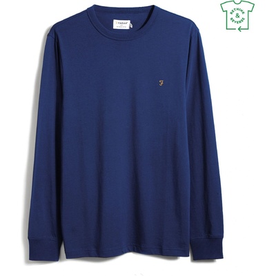 Farah Тениска Farah Long Sleeve Dennis T Shirt - Blue Peony