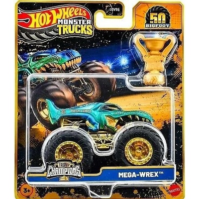 Mattel Hot Wheels Monster Trucks 50 Bigfoot Trophy Champions Mega-Wrex