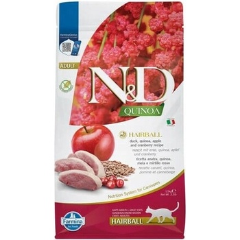 N&D Quinoa CAT Hairball Duck & Cranberry 1,5 kg