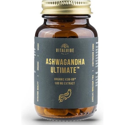 VitalVibe Ashwagandha Ultimate BIO KSM-66 500 mg extrakt 60 kapsúl