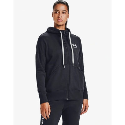 Under Armour dámská mikina Rival Fleece FZ Hoodie-BLK