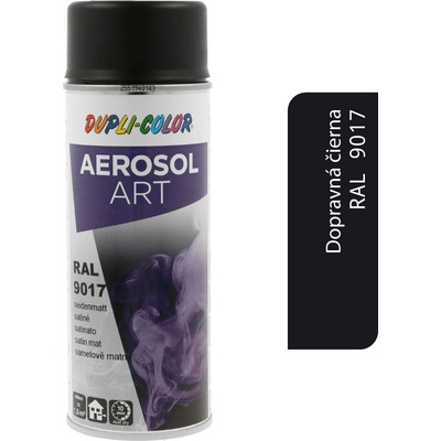 Dupli color Aerosol-Art rýchloschnúci akrylát v spreji - RAL 9017 - dopravná čierna - 400 ml
