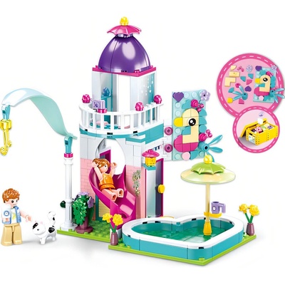 Sluban B0971 Domek se skluzavkou do bazénu