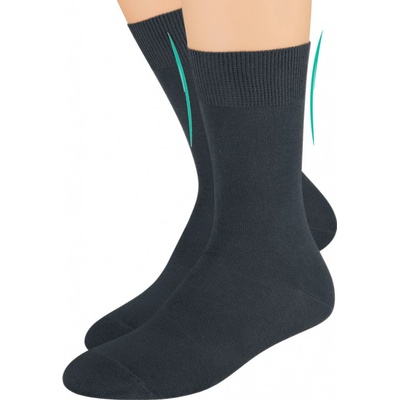 Steven zdravotní ponožky s lemem 055 šedá tmavá