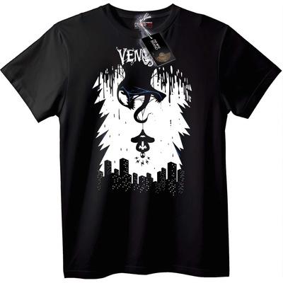 NOONEBRAND Тениска Градски Veno Змийски Град - 7XL, Black