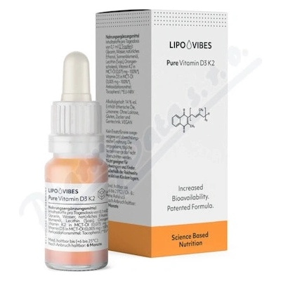 Lipovibes Pure Vitamin D3 K2 10 ml